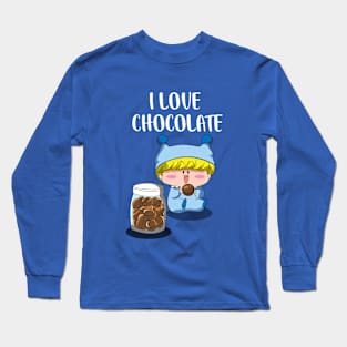 I Love Chocolate Long Sleeve T-Shirt